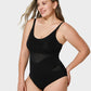 Flattering Criss-Cross Mesh Sculpting Bodysuit - Seamless Tummy Control Shapewear