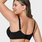 Supportive Full Coverage Mesh Underwired Molded Cup Bra for Enhanced Comfort