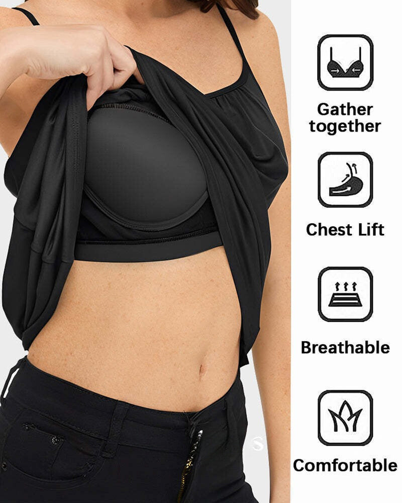Women's Cooling Comfort Cami: Built-in Bra, Relaxed Fit, Adjustable Straps