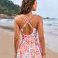 Chic Knot Hem Ruched One-Piece Swim Dress: Flattering, Adjustable, Comfortable Swimsuit