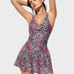 Floral Print One-Piece Swim Dress
