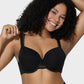 Supportive Full Coverage Mesh Underwired Molded Cup Bra for Enhanced Comfort