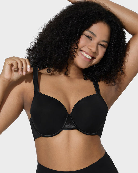 Supportive Full Coverage Mesh Underwired Molded Cup Bra for Enhanced Comfort