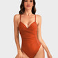 Flattering Underwired Push-Up Ruched One-Piece Swimsuit for Women Beachwear