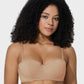 Comfortable Lace Trim Molded Cup Underwire Bra with Removable Adjustable Straps