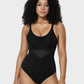 Flattering Criss-Cross Mesh Sculpting Bodysuit - Seamless Tummy Control Shapewear