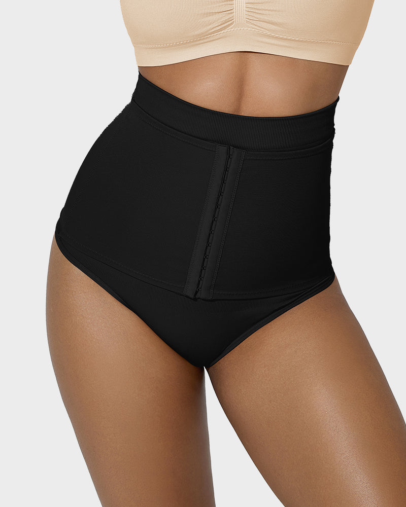 Ultimate Double-Layer High Waist Tummy Control Shaping Thong for Women
