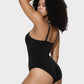 Flattering Criss-Cross Mesh Sculpting Bodysuit - Seamless Tummy Control Shapewear