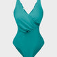 Deep V Crossover Ruched One-Piece Swimsuit | Tummy Control, Flattering Design