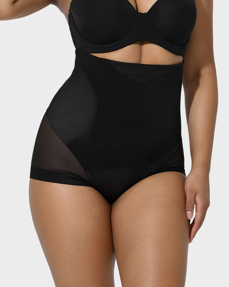 High Waist Mesh Tummy Control Butt Lifting Shaping Panty for Women