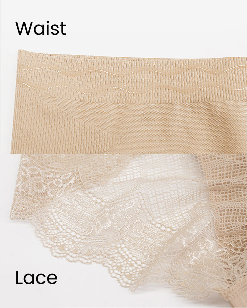 Shecurve High-Waist Tummy Control Lace Mesh Panty for Smooth Shaping