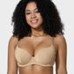 Elegant Deep V Lace Trim Full Coverage Push Up Bra for Ultimate Comfort & Support