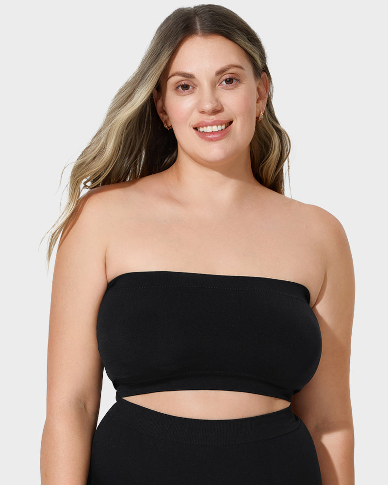 Ultra-Comfortable Seamless Padded Strapless Bandeau Bra with Invisible Support