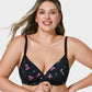 Elegant Deep V Lace Trim Full Coverage Push Up Bra for Ultimate Comfort & Support