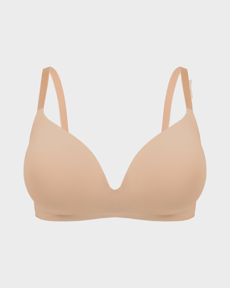 Comfortable Seamless One-Piece Molded Wireless Bra for Invisible Smoothing Support