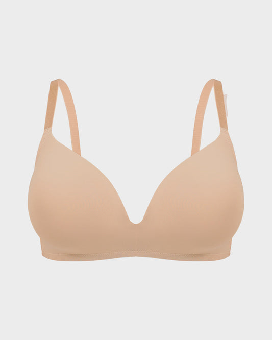 Seamless One-Piece Molded Wireless Bra