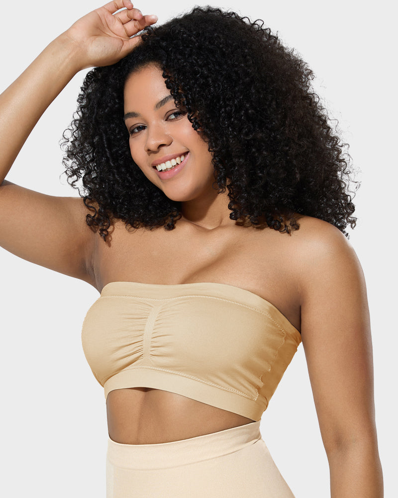 Seamless Wireless Bandeau Bra: Ultimate Comfort, Non-Padded, Strapless Support