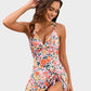 Chic Knot Hem Ruched One-Piece Swim Dress: Flattering, Adjustable, Comfortable Swimsuit