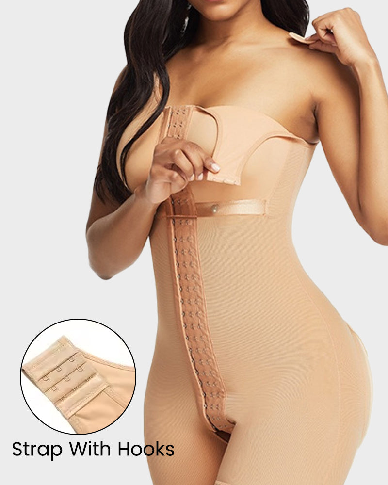 Post-Surgical Compression Shapewear Faja with Hooks for Liposuction Recovery
