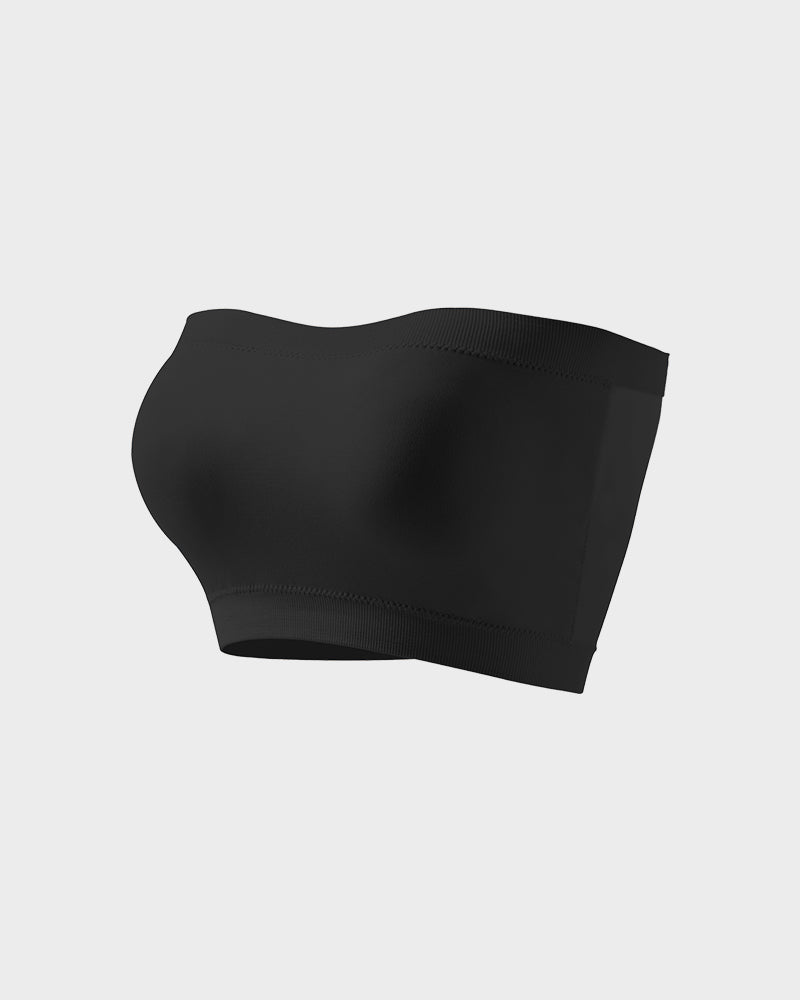 Ultra-Comfortable Seamless Padded Strapless Bandeau Bra with Invisible Support