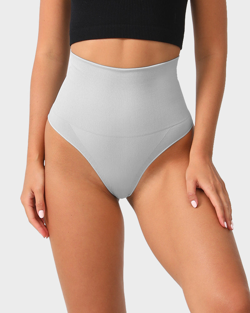 Seamless High-Waist Tummy Control Thong for Smooth Silhouette Everyday Comfort