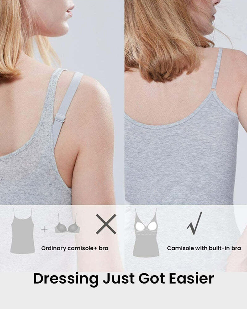 Women's Cooling Comfort Cami: Built-in Bra, Relaxed Fit, Adjustable Straps