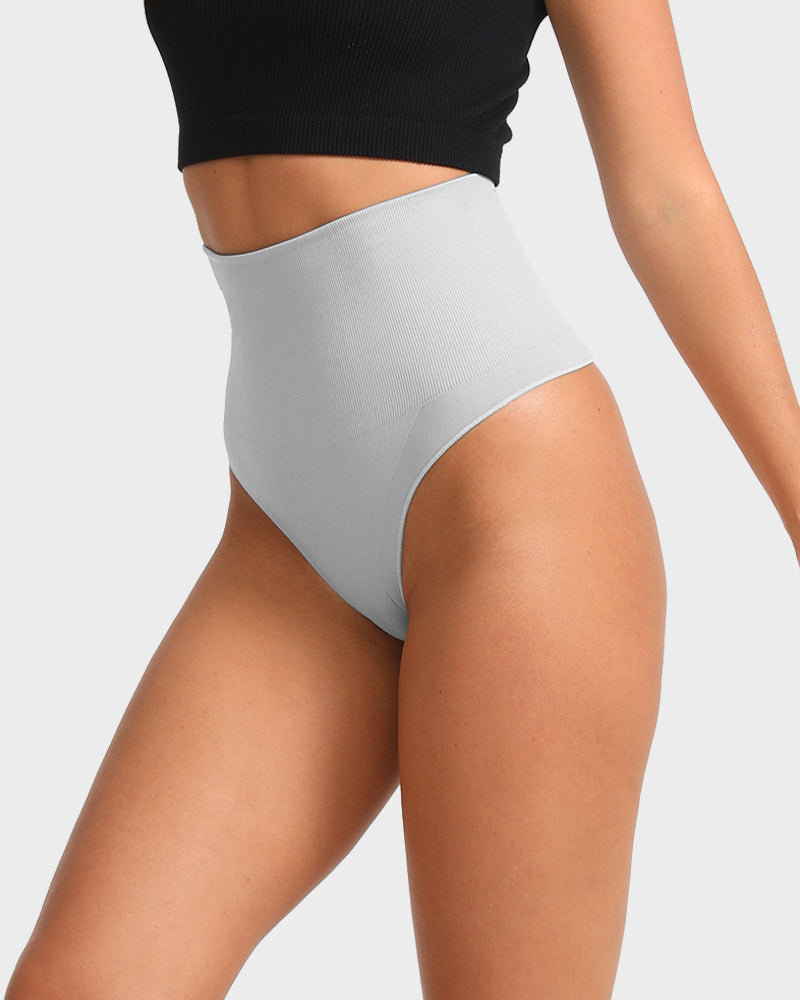 Seamless High-Waist Tummy Control Thong for Smooth Silhouette Everyday Comfort