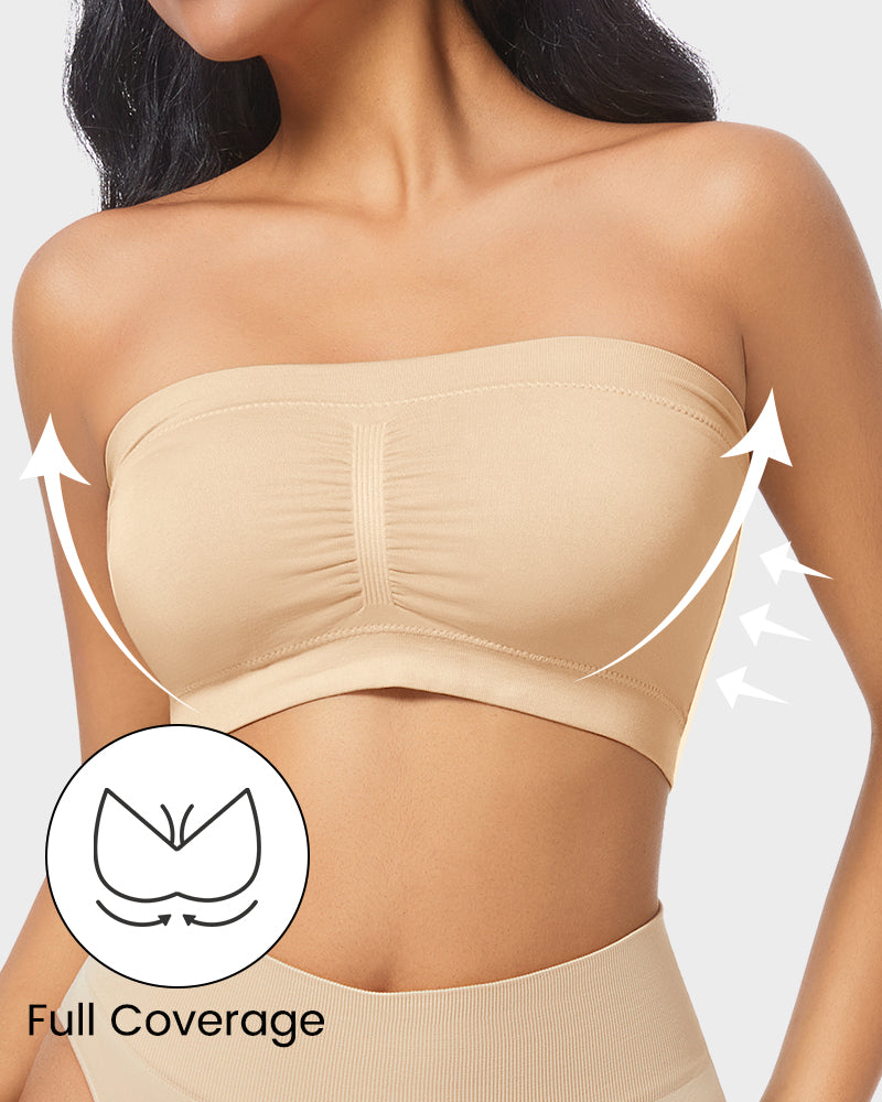 Seamless Wireless Bandeau Bra: Ultimate Comfort, Non-Padded, Strapless Support