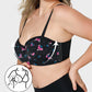 Comfortable Lace Trim Molded Cup Underwire Bra with Removable Adjustable Straps