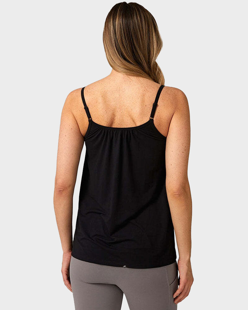 Women's Cooling Comfort Cami: Built-in Bra, Relaxed Fit, Adjustable Straps