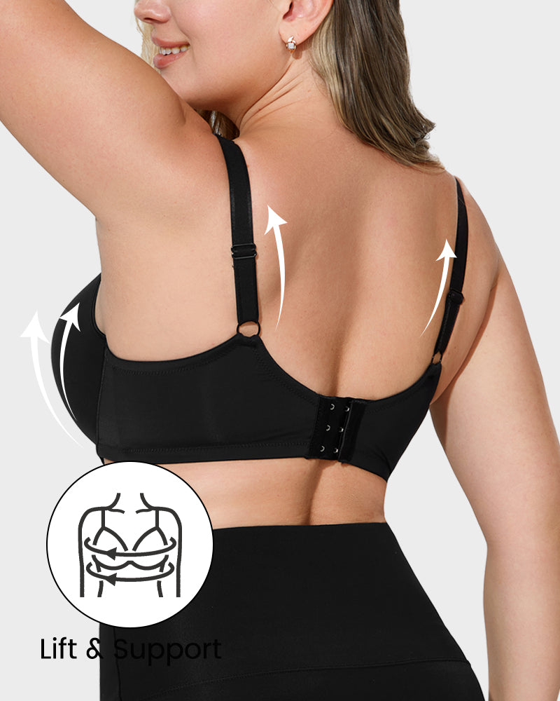 Supportive Full Coverage Mesh Underwired Molded Cup Bra for Enhanced Comfort