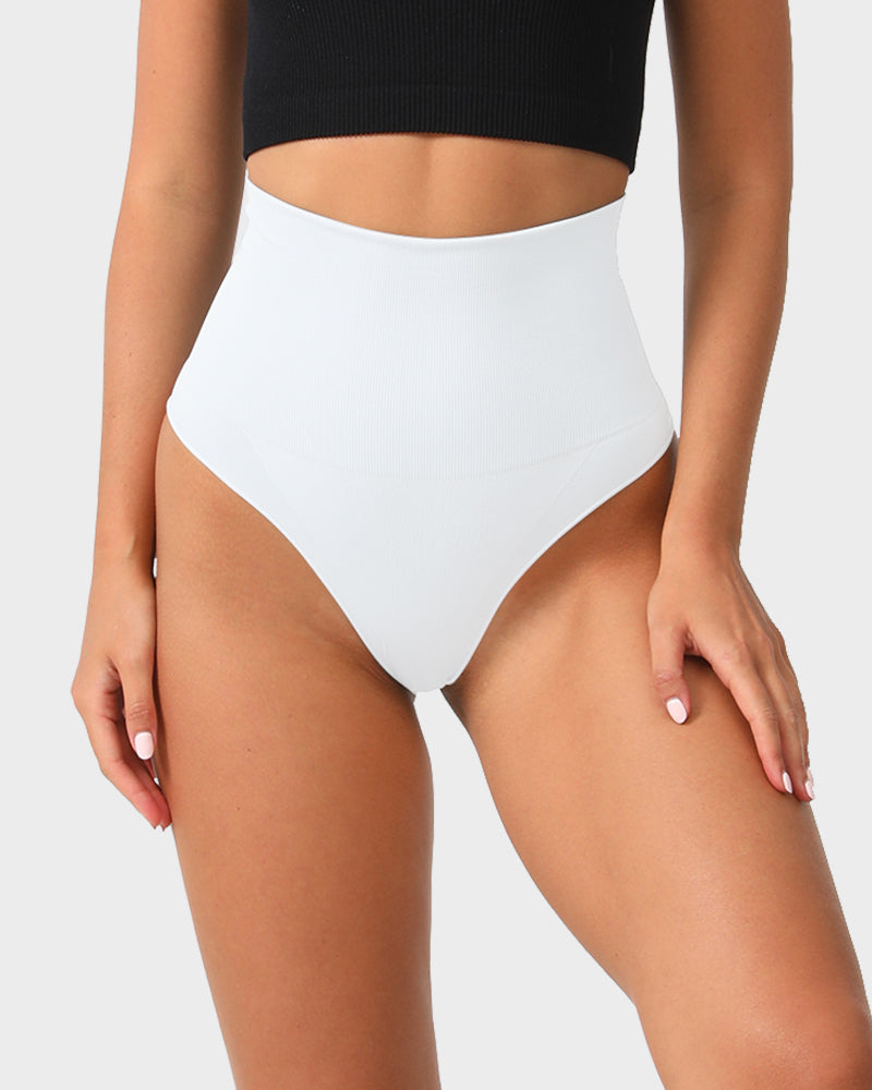 Seamless High-Waist Tummy Control Thong for Smooth Silhouette Everyday Comfort