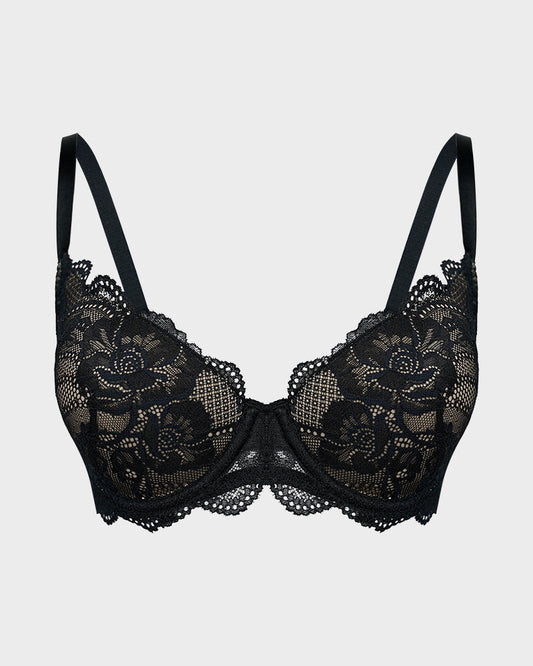 Lace Full Coverage Push Up Bra