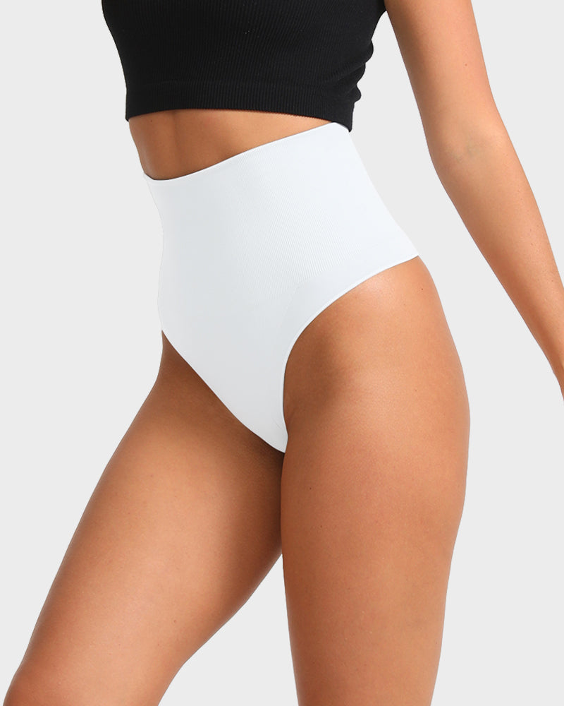Seamless High-Waist Tummy Control Thong for Smooth Silhouette Everyday Comfort