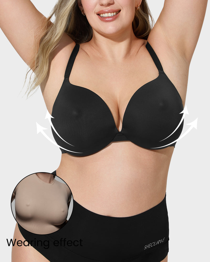 Invisible Seamless Comfort Push-Up Bra for Natural Lift & Smooth Silhouette