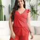Comfortable Quick-Dry Ruffled Built-in Bra Swim Romper with Tummy Control