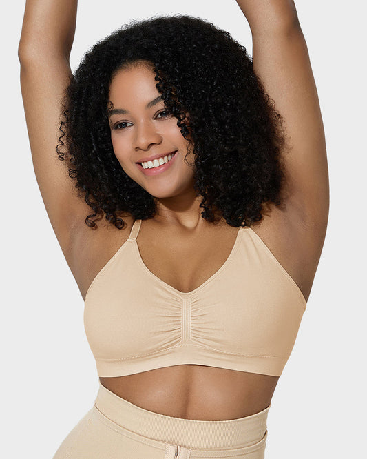 SheCurve Women's Full Coverage Wireless Sculpt Bra: Non-Padded, Seamless Comfort