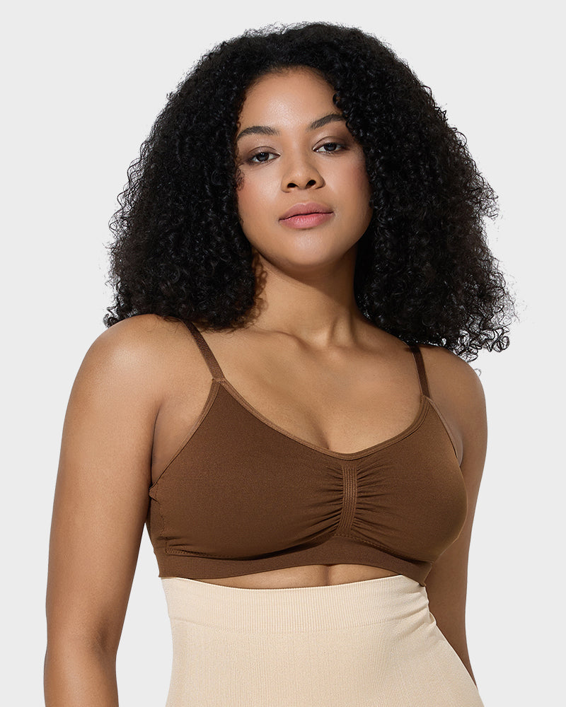 SheCurve Women's Full Coverage Wireless Sculpt Bra: Non-Padded, Seamless Comfort