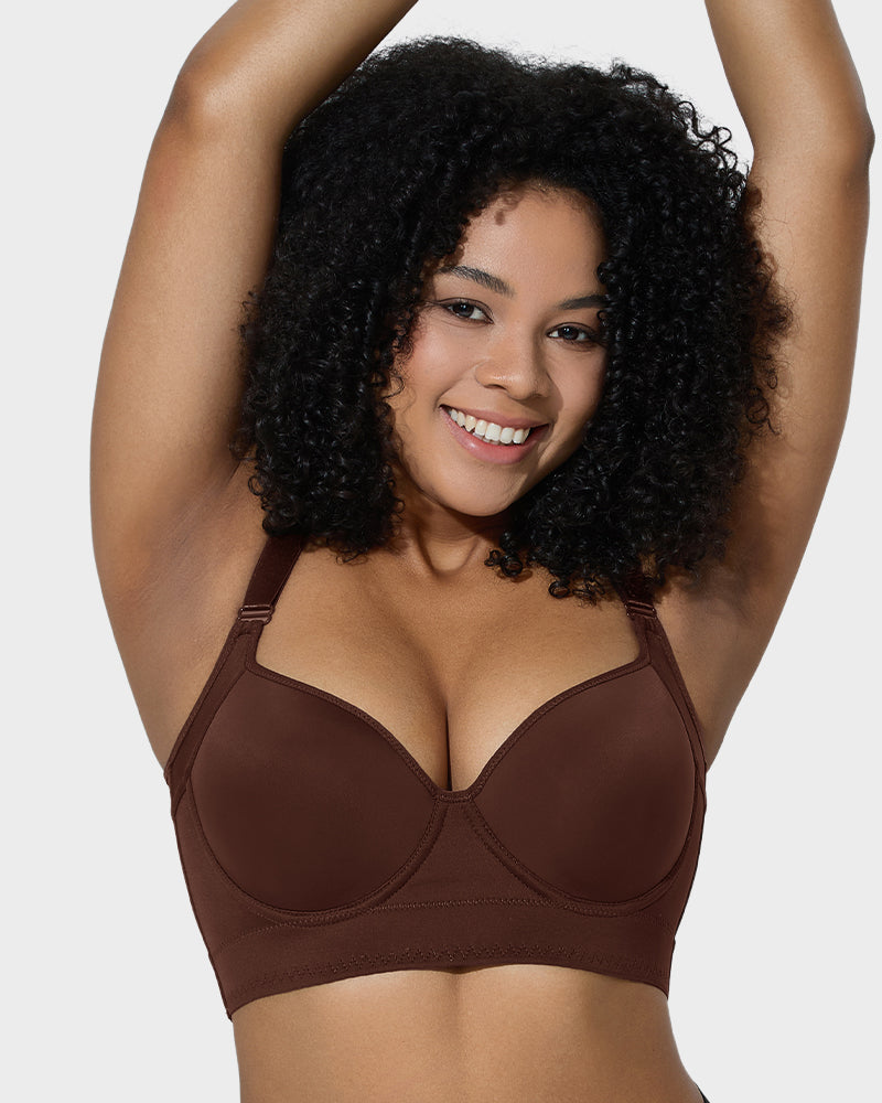 SheCurve Seamless Back Smoothing Push-Up Underwire Bra for Everyday Comfort