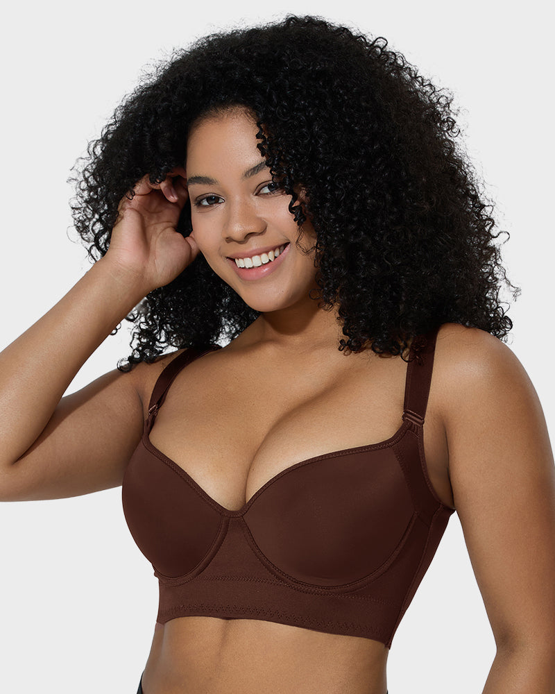 SheCurve Seamless Back Smoothing Push-Up Underwire Bra for Everyday Comfort