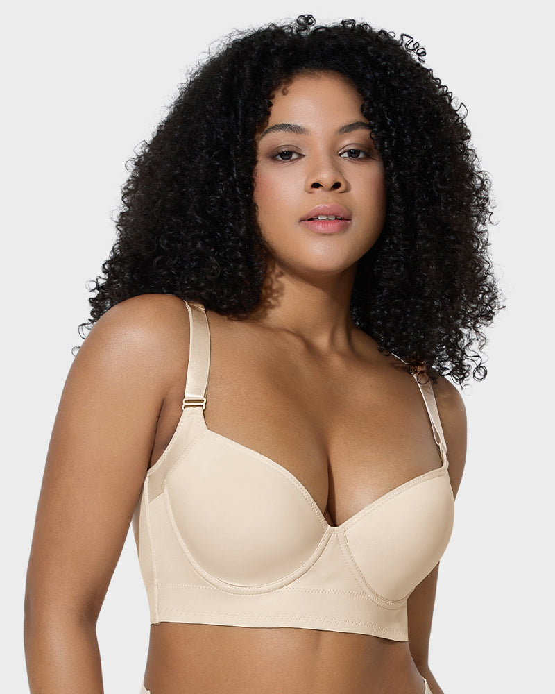 SheCurve Ultimate Lift Smoothing Longline Push-Up Bra for Enhanced Support