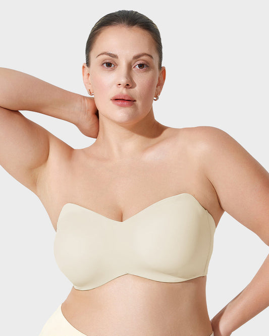 Ultimate Full Support Non-Slip Convertible Bandeau Bra for Invisible Comfort