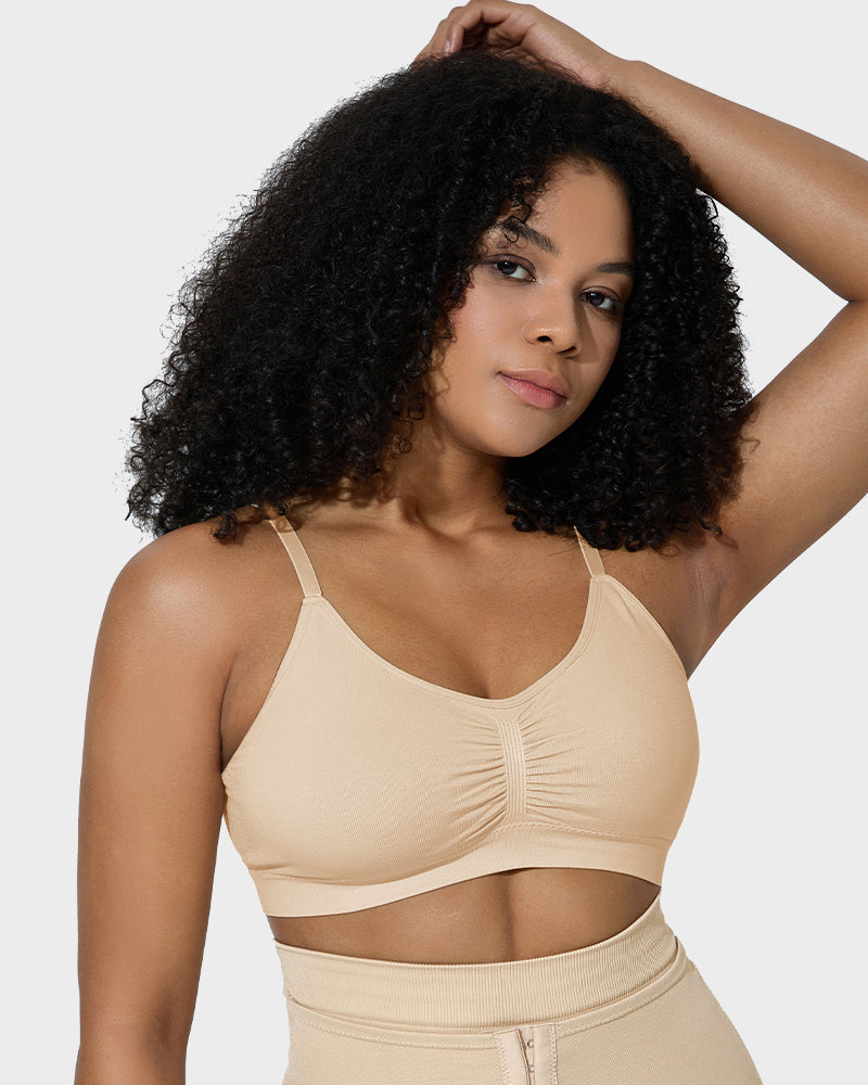 SheCurve Women's Full Coverage Wireless Sculpt Bra: Non-Padded, Seamless Comfort