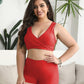 Comfortable Quick-Dry Ruffled Built-in Bra Swim Romper with Tummy Control