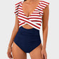 Flattering Ruffle Sleeve Cut-Out Ruched One-Piece Swimsuit for Stylish Beach Days