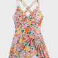 Chic Knot Hem Ruched One-Piece Swim Dress: Flattering, Adjustable, Comfortable Swimsuit
