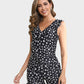 Comfortable Quick-Dry Ruffled Built-in Bra Swim Romper with Tummy Control