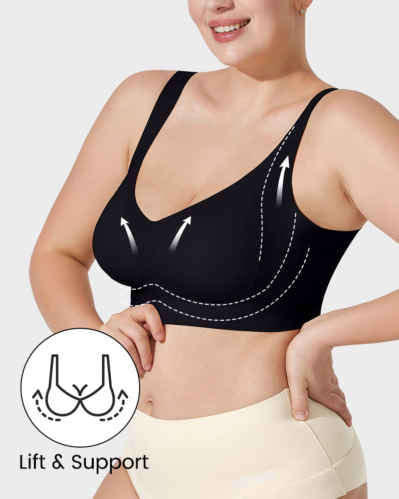 Ultimate Comfort Seamless Wireless Shaper Bra for Everyday Support & Lift