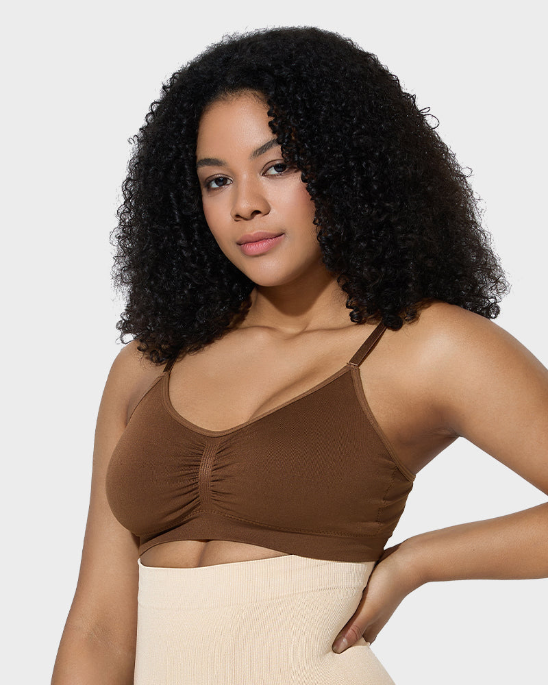 SheCurve Women's Full Coverage Wireless Sculpt Bra: Non-Padded, Seamless Comfort