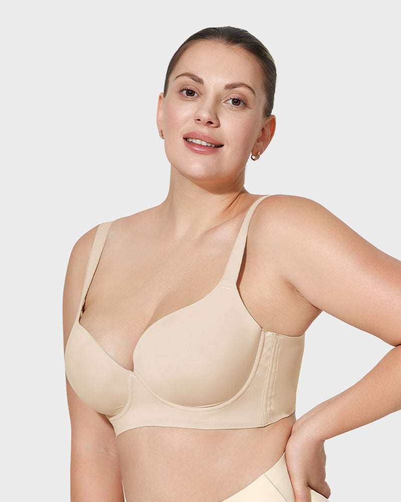 Ultimate Back Smoothing Push-Up Plunge Bra for Seamless Support and Lift